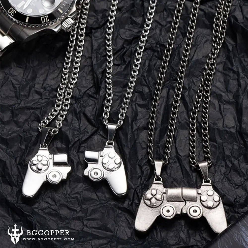 Attract Game controller Matching Necklaces For Couples In Titanium(2 pcs a set)