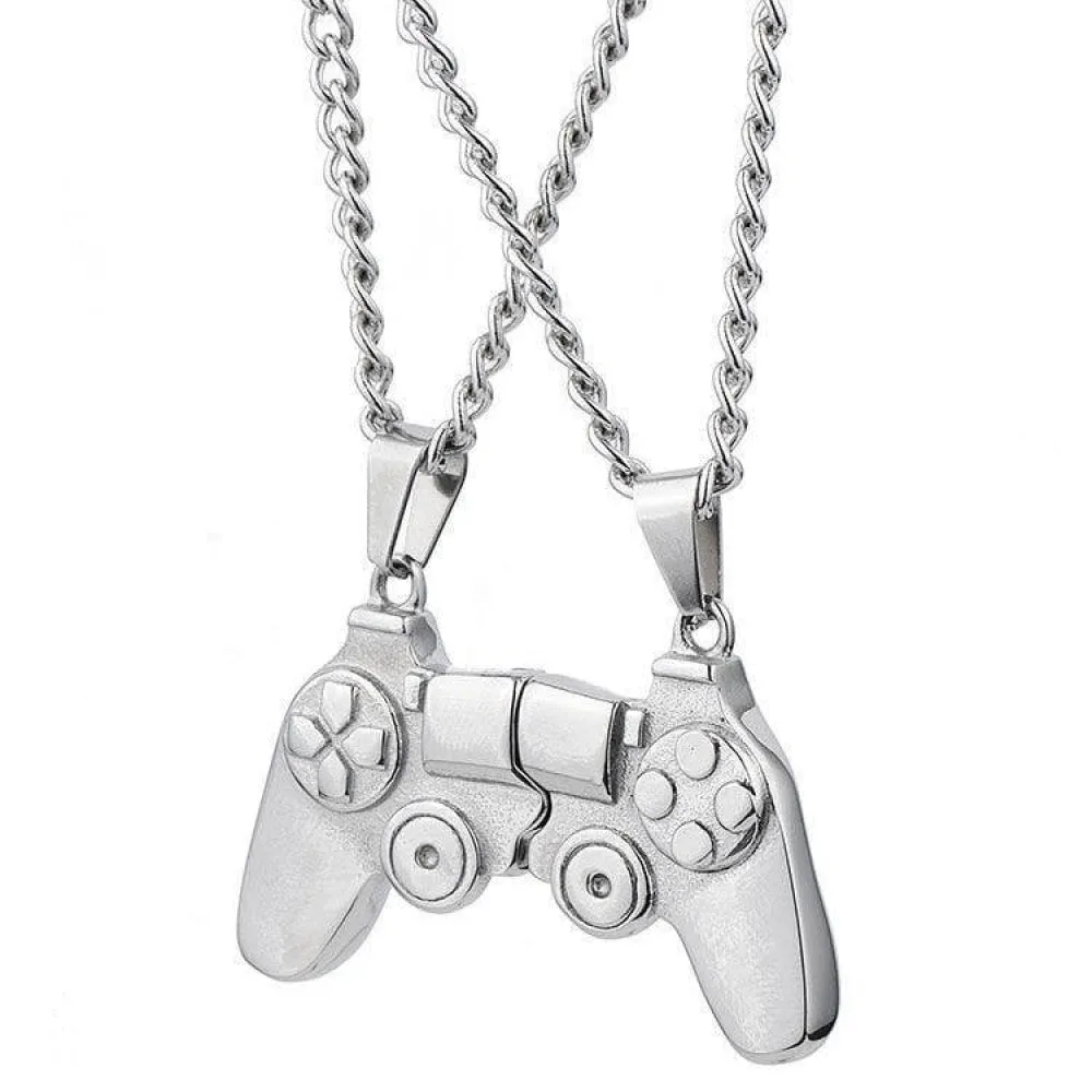 Attract Game controller Matching Necklaces For Couples In Titanium(2 pcs a set)