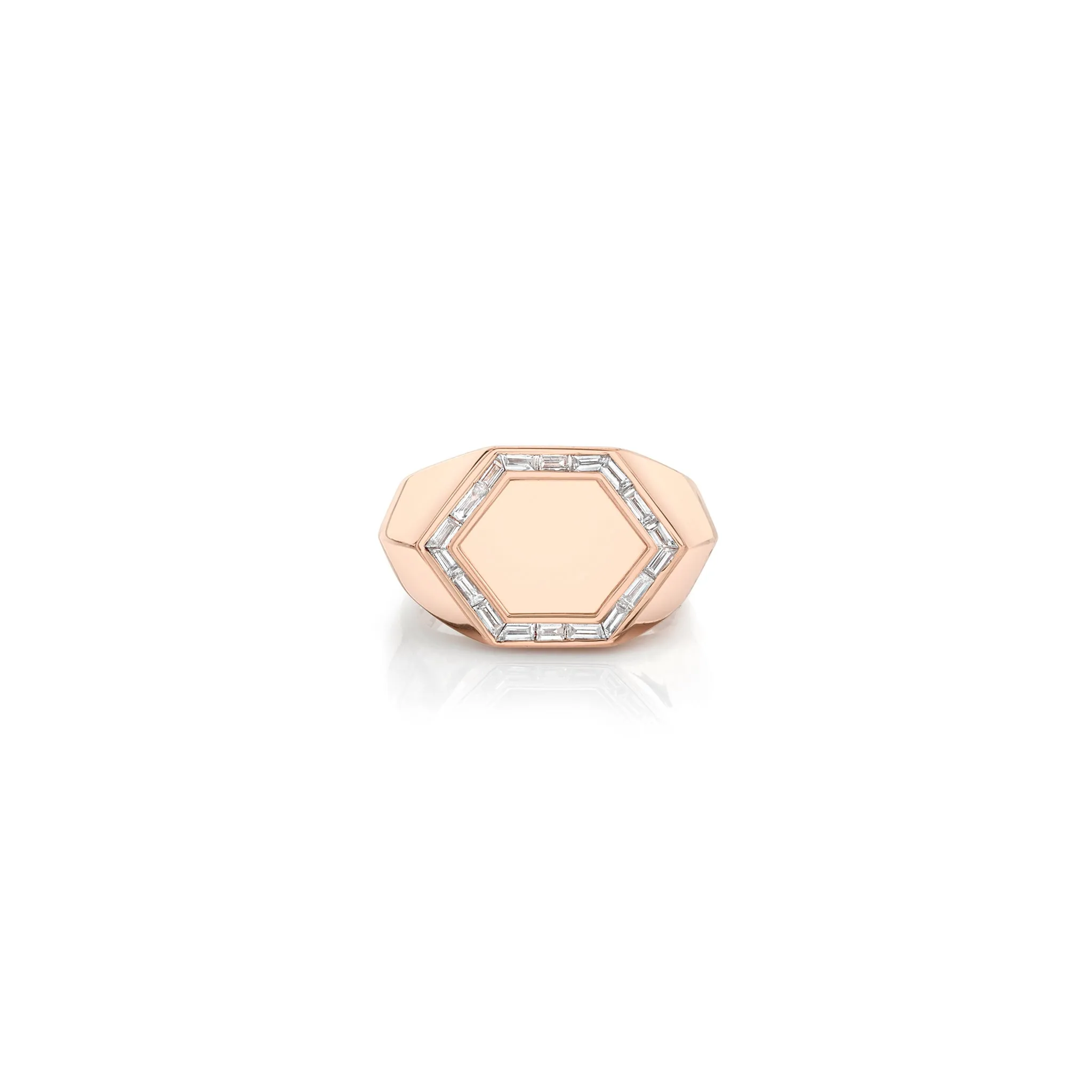 Baguette Hexagon Signet Ring