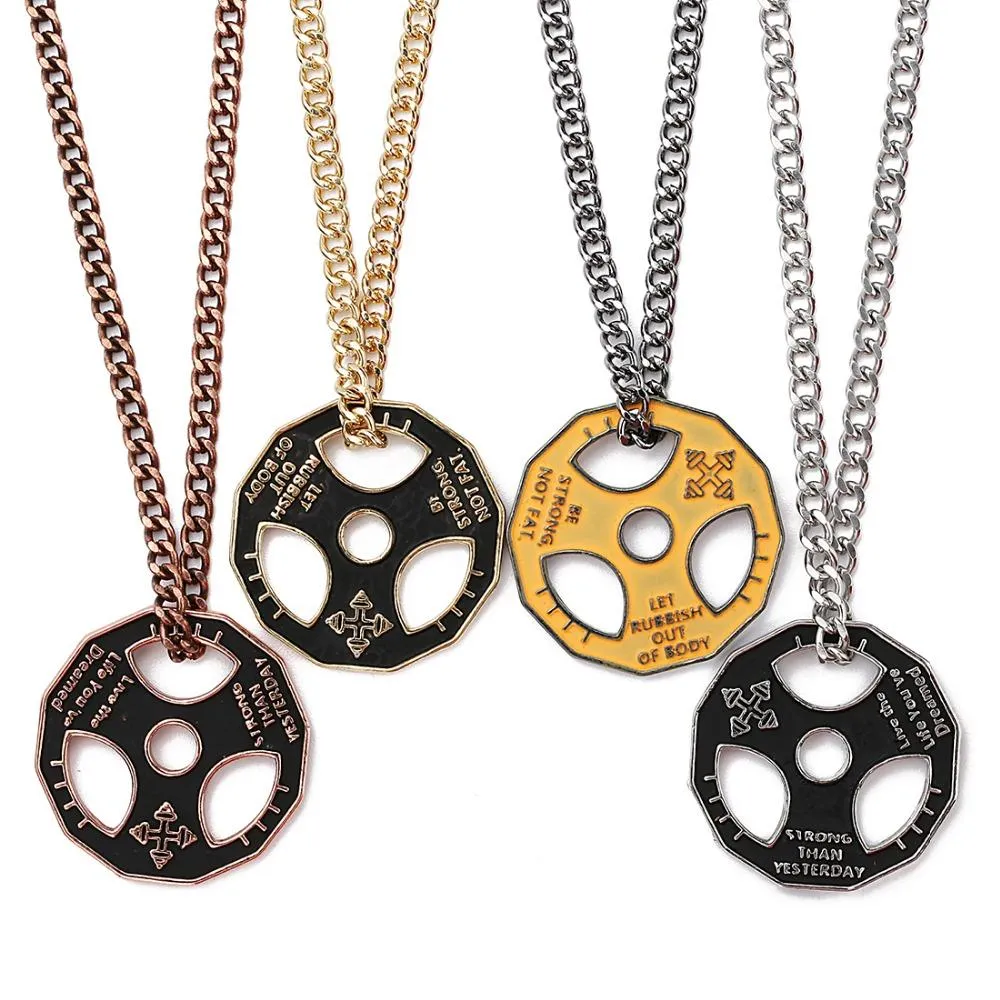 Barbell Pendants Necklaces