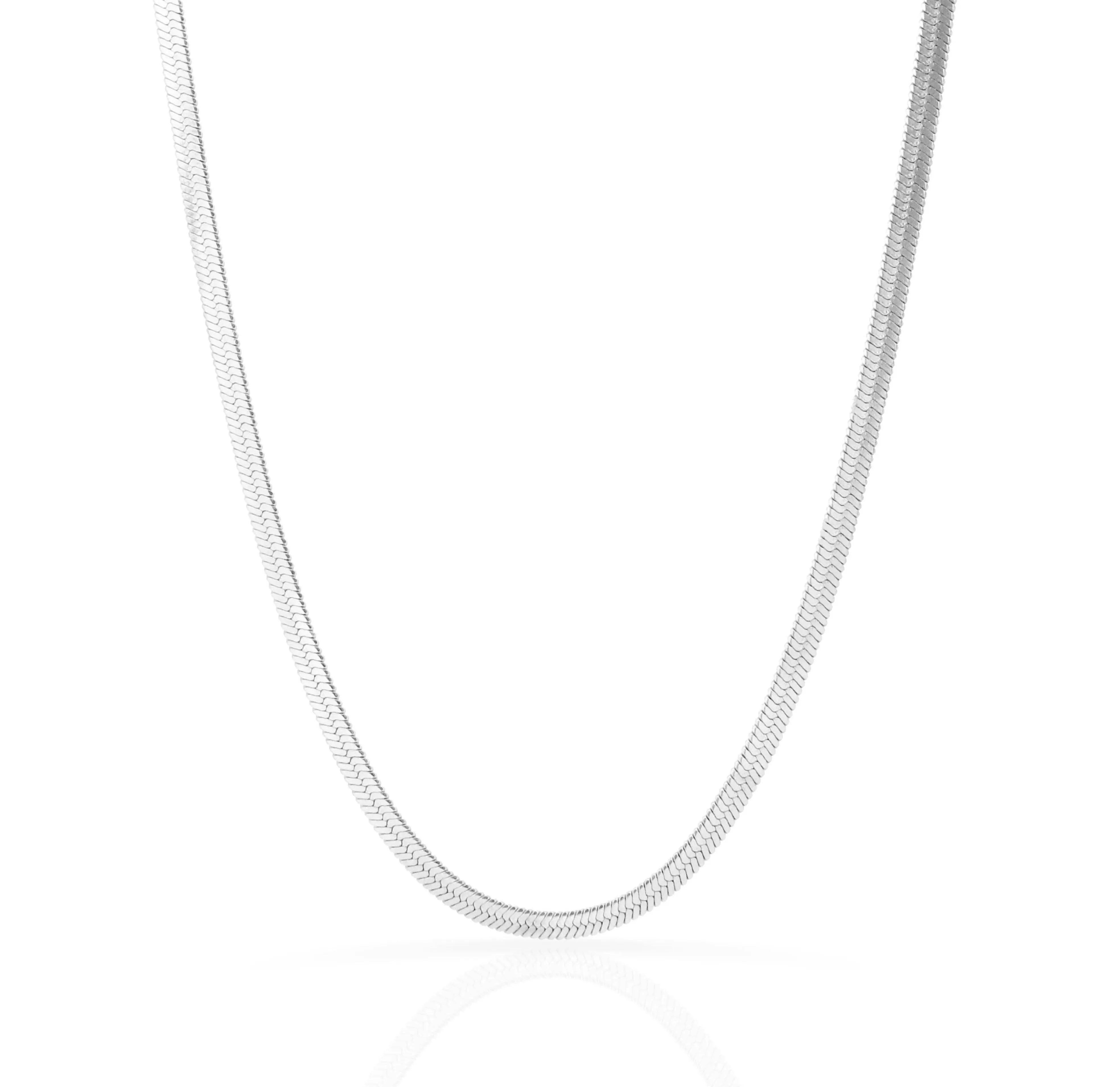 BECCA SILVER SNAKE CHAIN NECKLACE