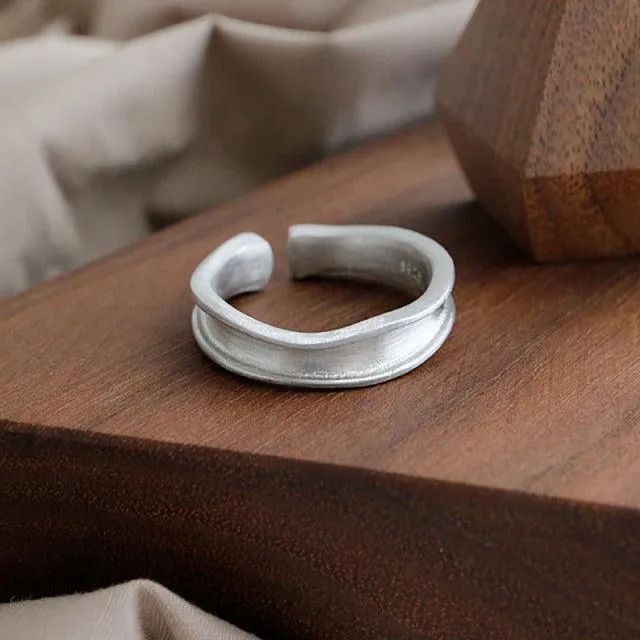 Best Gift Ideas - Fashion Simple Brushed Width Geometric Vintage Engagement Rings