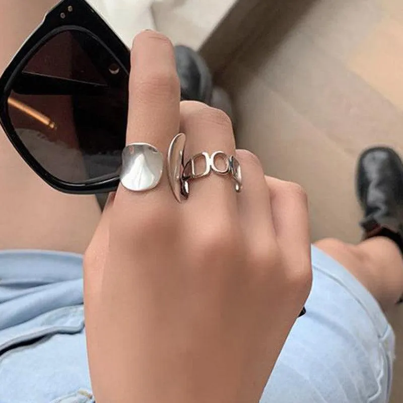 Best Gift Ideas -  New Fashion Creative Hollow Geometric Handmade Minimalist Rings