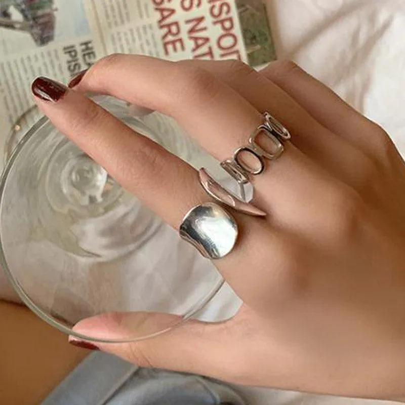 Best Gift Ideas -  New Fashion Creative Hollow Geometric Handmade Minimalist Rings