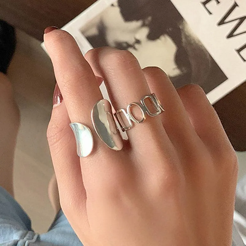 Best Gift Ideas -  New Fashion Creative Hollow Geometric Handmade Minimalist Rings
