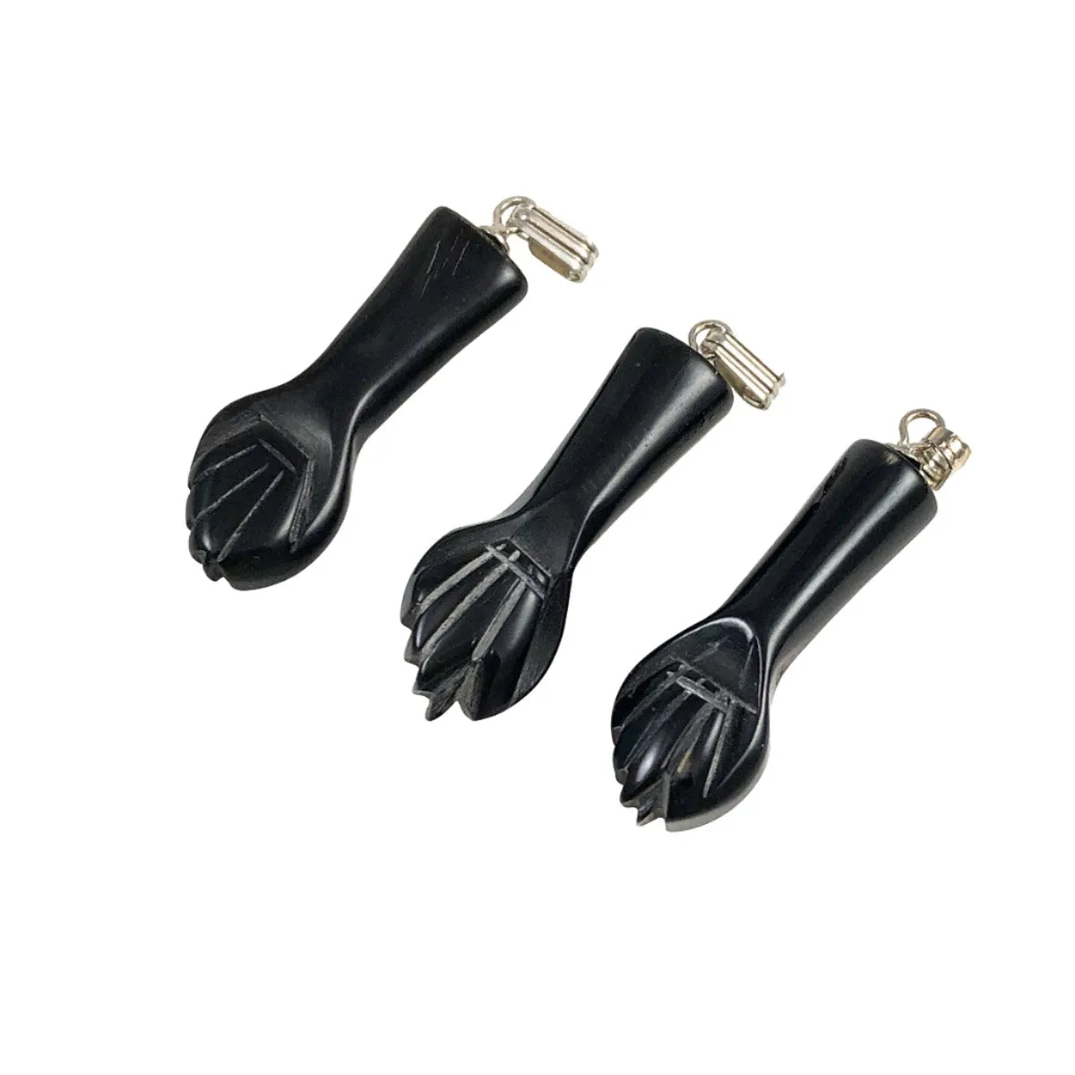 Black Azabache Figa Fist Pendants - Lucky Amulets