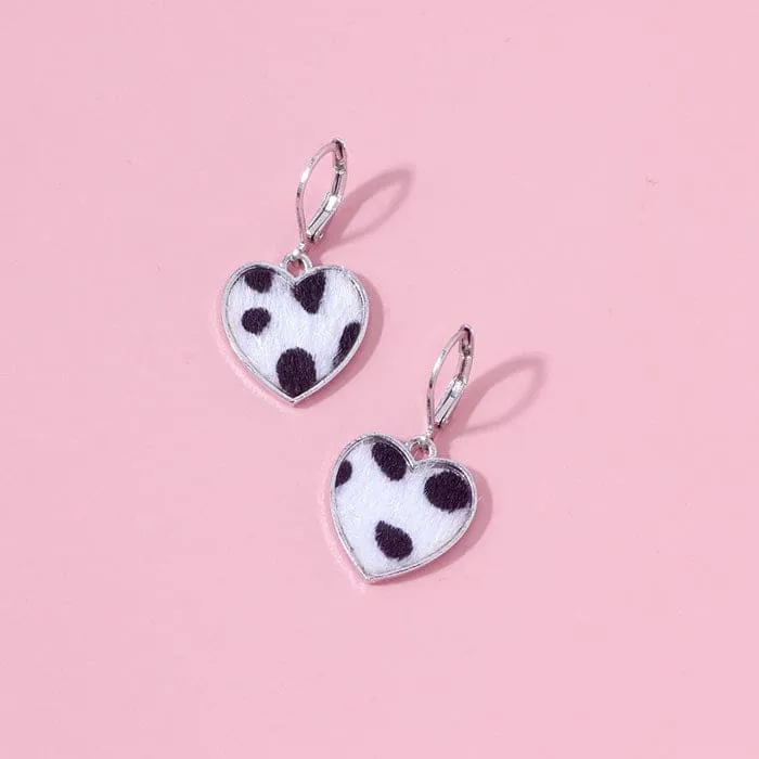 Black Point Heart Earrings