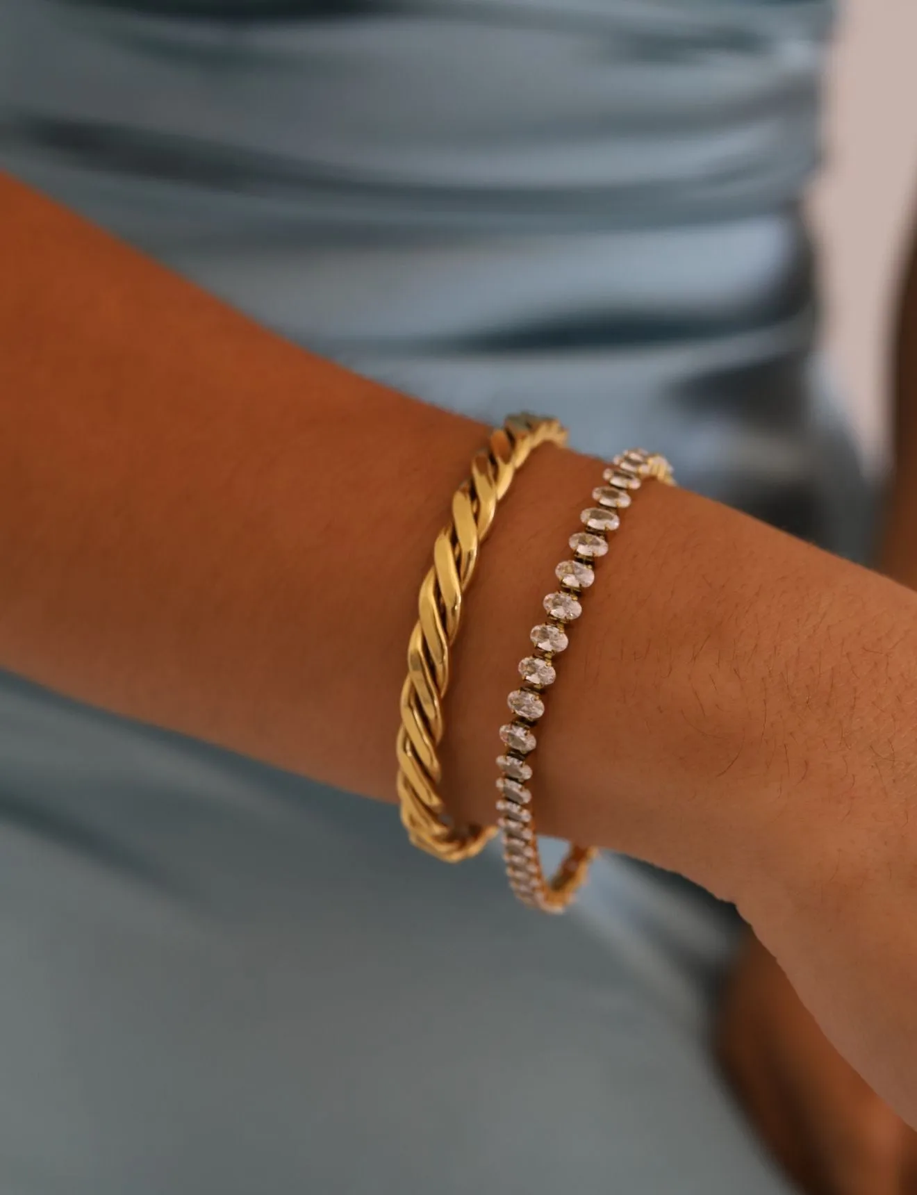 Blazing Crystal Tennis Bracelet