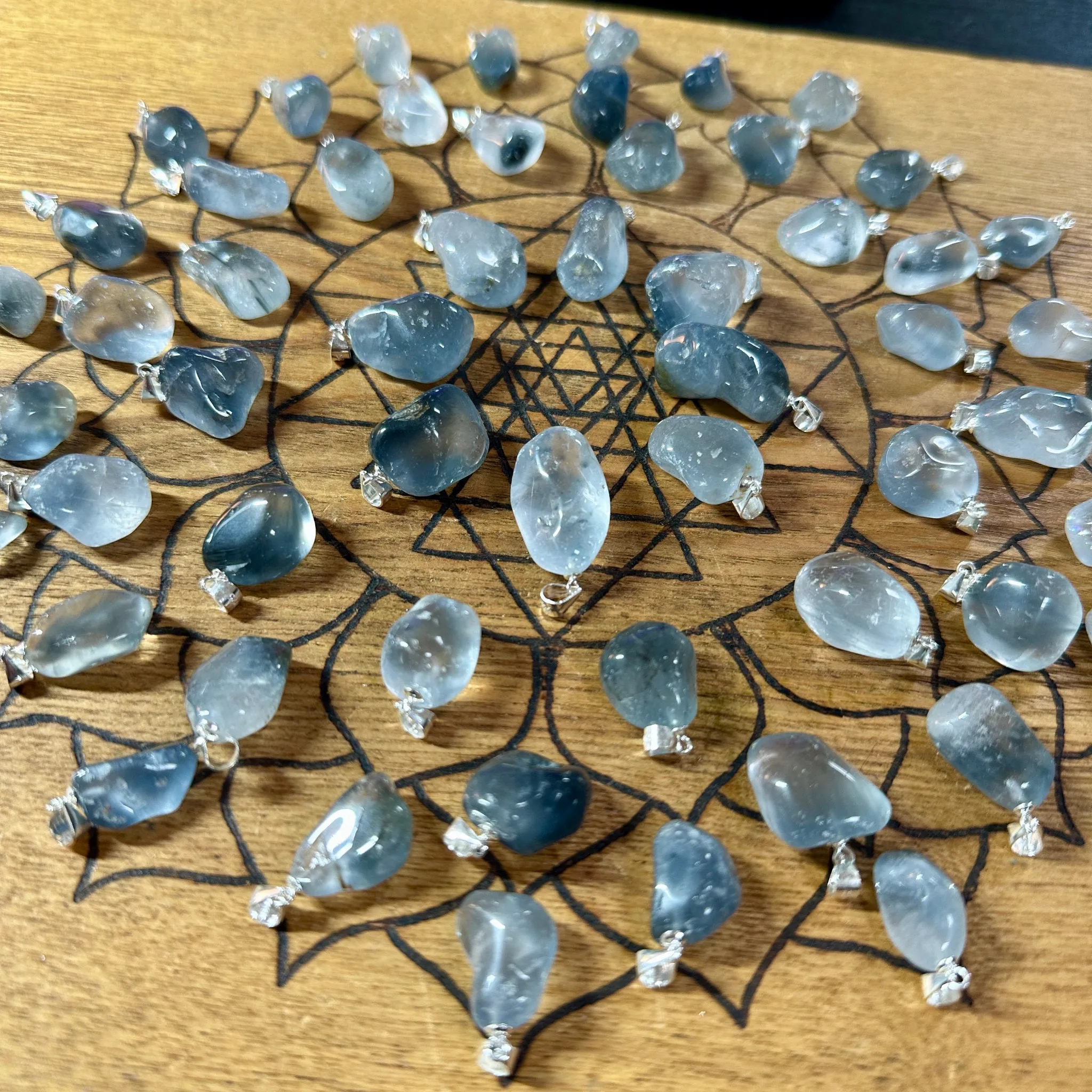 Blue Tara Quartz pendants