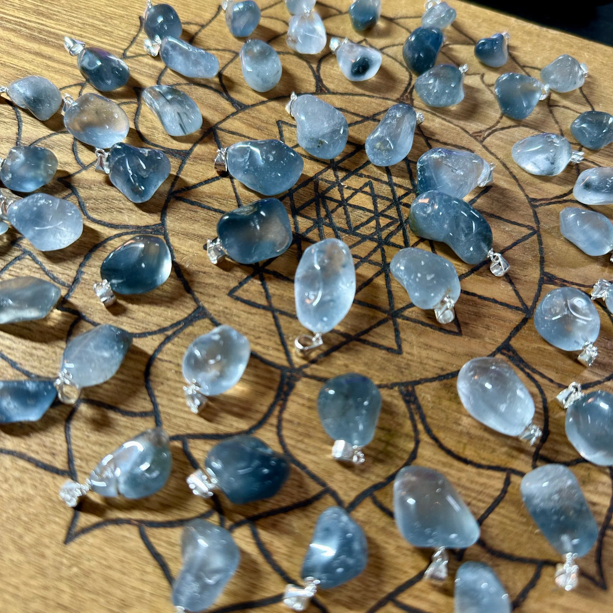 Blue Tara Quartz pendants