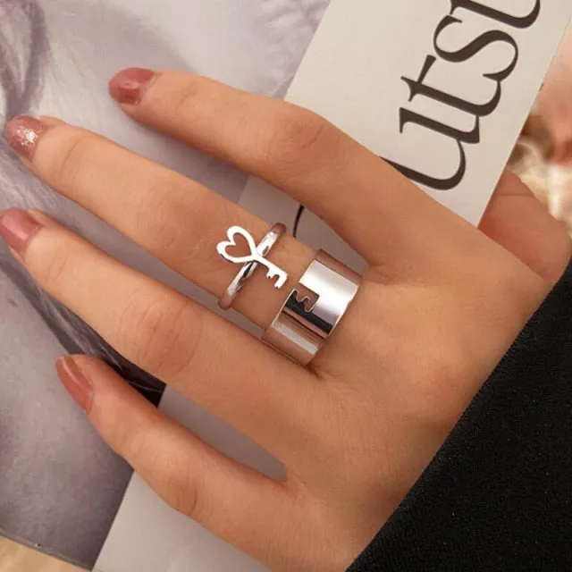 Bohemian 3pcs/set White Enamel Round Metal Ring Sets Geometric Twist Open Adjustable Rings Sets for Women Girl Jewelry Gifts
