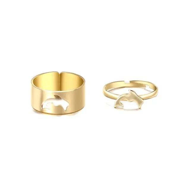 Bohemian 3pcs/set White Enamel Round Metal Ring Sets Geometric Twist Open Adjustable Rings Sets for Women Girl Jewelry Gifts