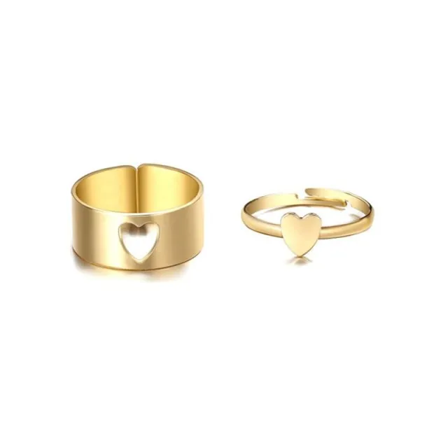 Bohemian 3pcs/set White Enamel Round Metal Ring Sets Geometric Twist Open Adjustable Rings Sets for Women Girl Jewelry Gifts