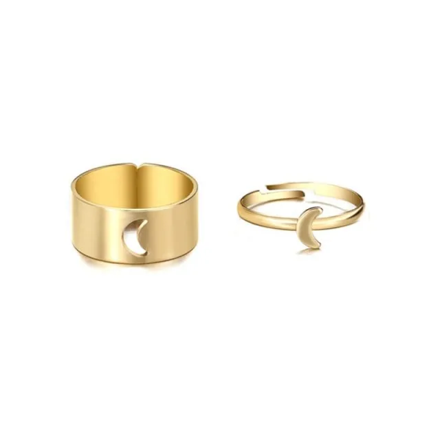 Bohemian 3pcs/set White Enamel Round Metal Ring Sets Geometric Twist Open Adjustable Rings Sets for Women Girl Jewelry Gifts