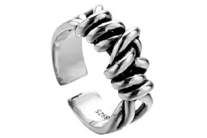 Bohemian Vintage Silver Color Bow Rings For Women