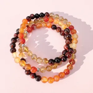 Carnelian, Citrine and Red Tiger Bracelet