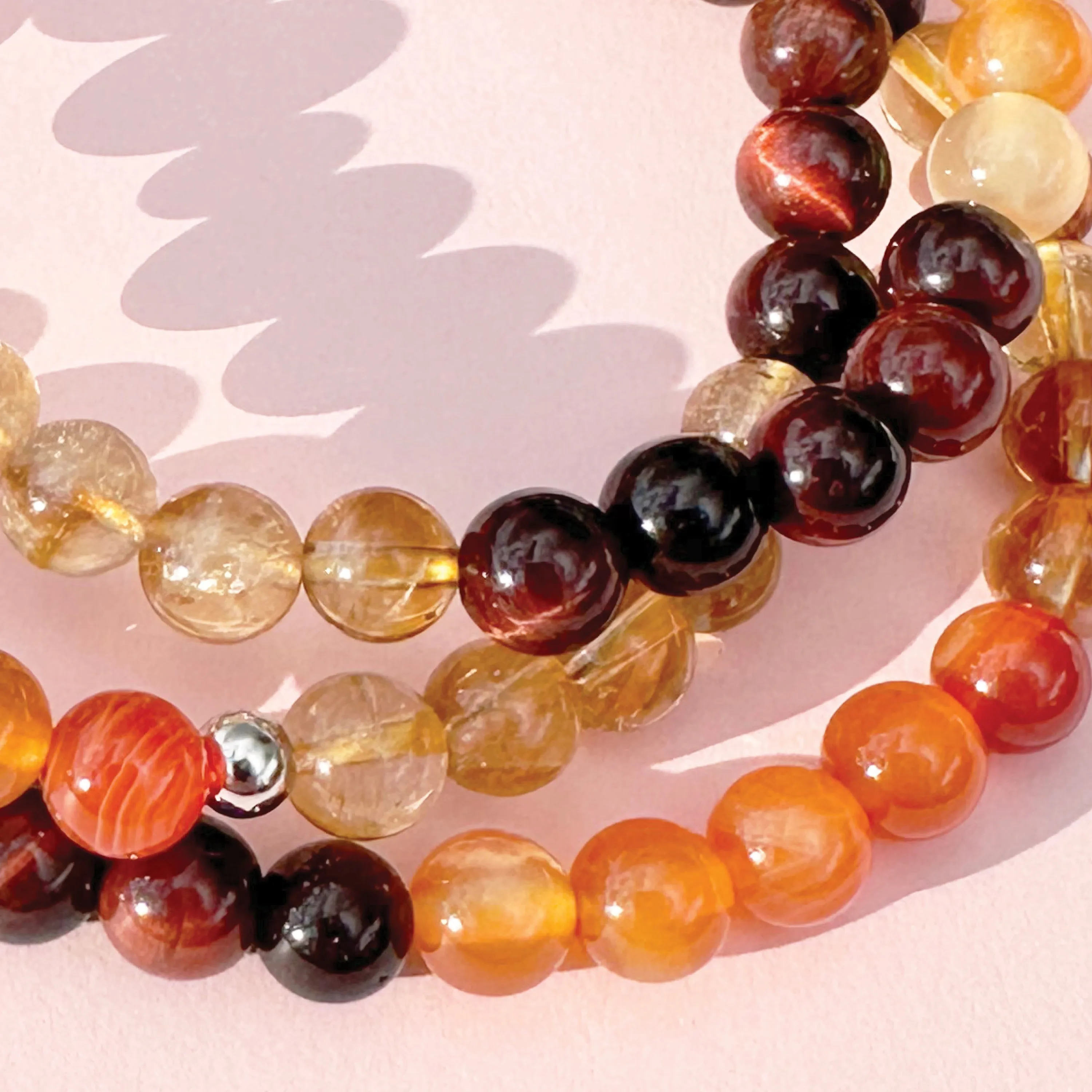 Carnelian, Citrine and Red Tiger Bracelet