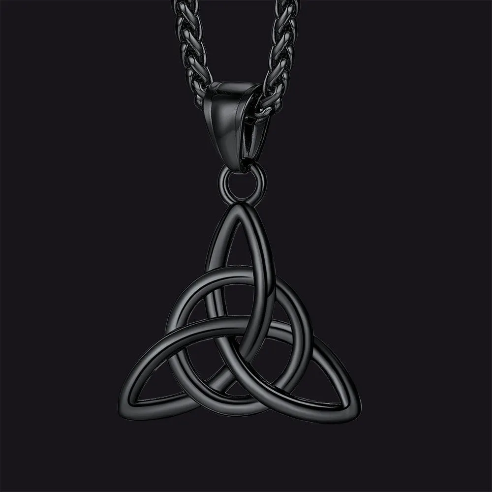 Celtic Trinity Knot Pendant Necklace for Men Women
