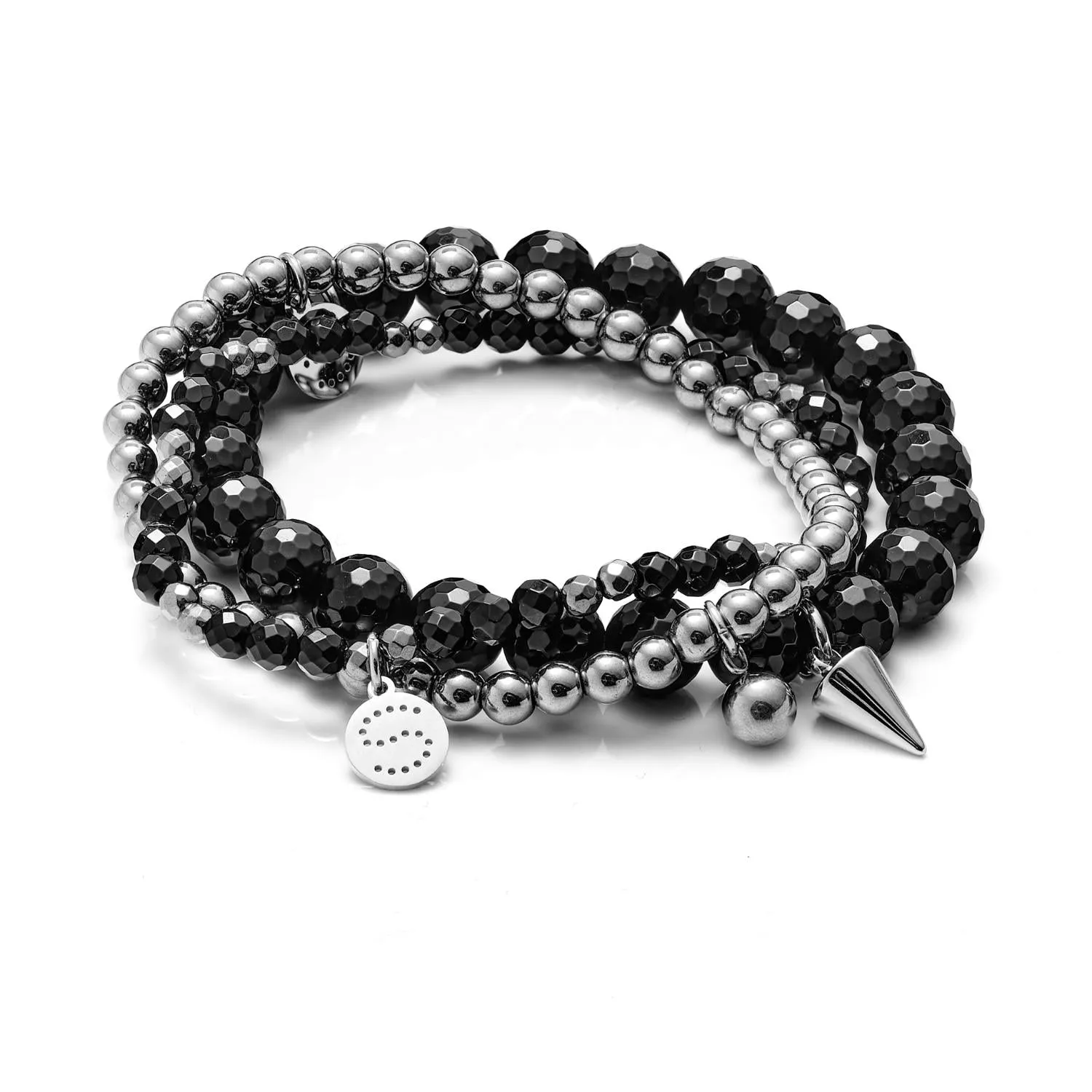 Charme / Bracelet Trio / Black Onyx   Silver