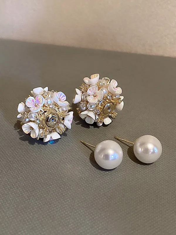 Chicmy-Original Zircon Beads Flower Earrings