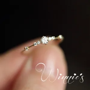 Classic Gold Color Metal Inlaid Zircon Engagement Rings for Women Simple Fashion Anniversary Bridal Wedding Jewelry Gift