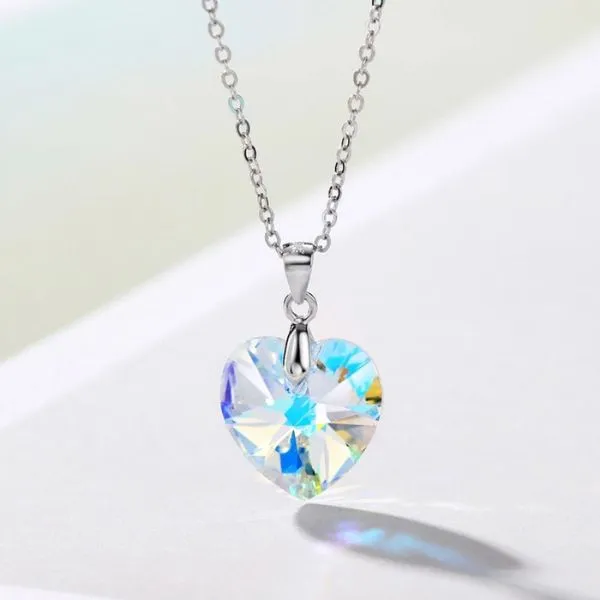 Clear Heart Necklace