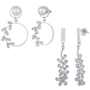 Combo of 2  Floral Dangler Earrings