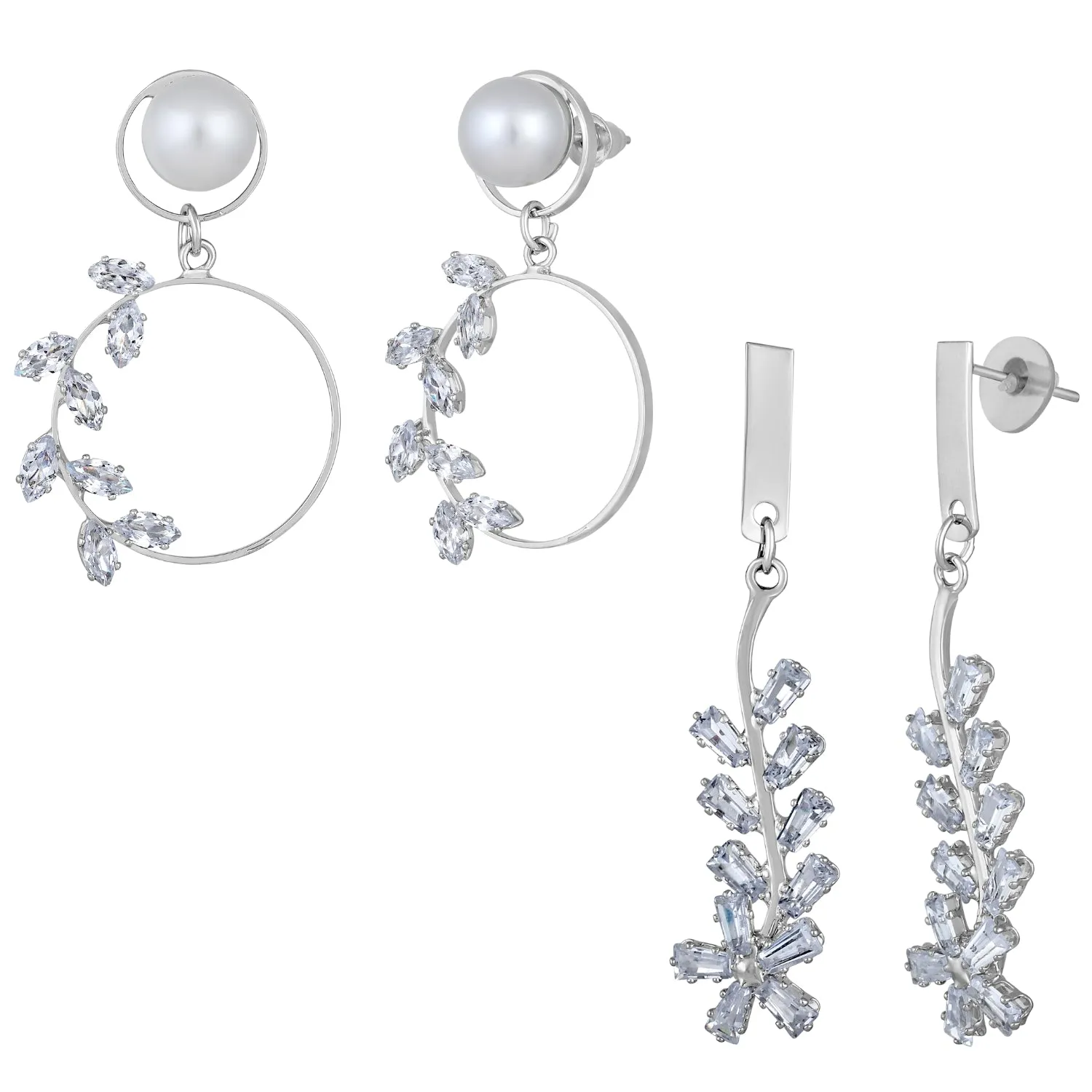 Combo of 2  Floral Dangler Earrings
