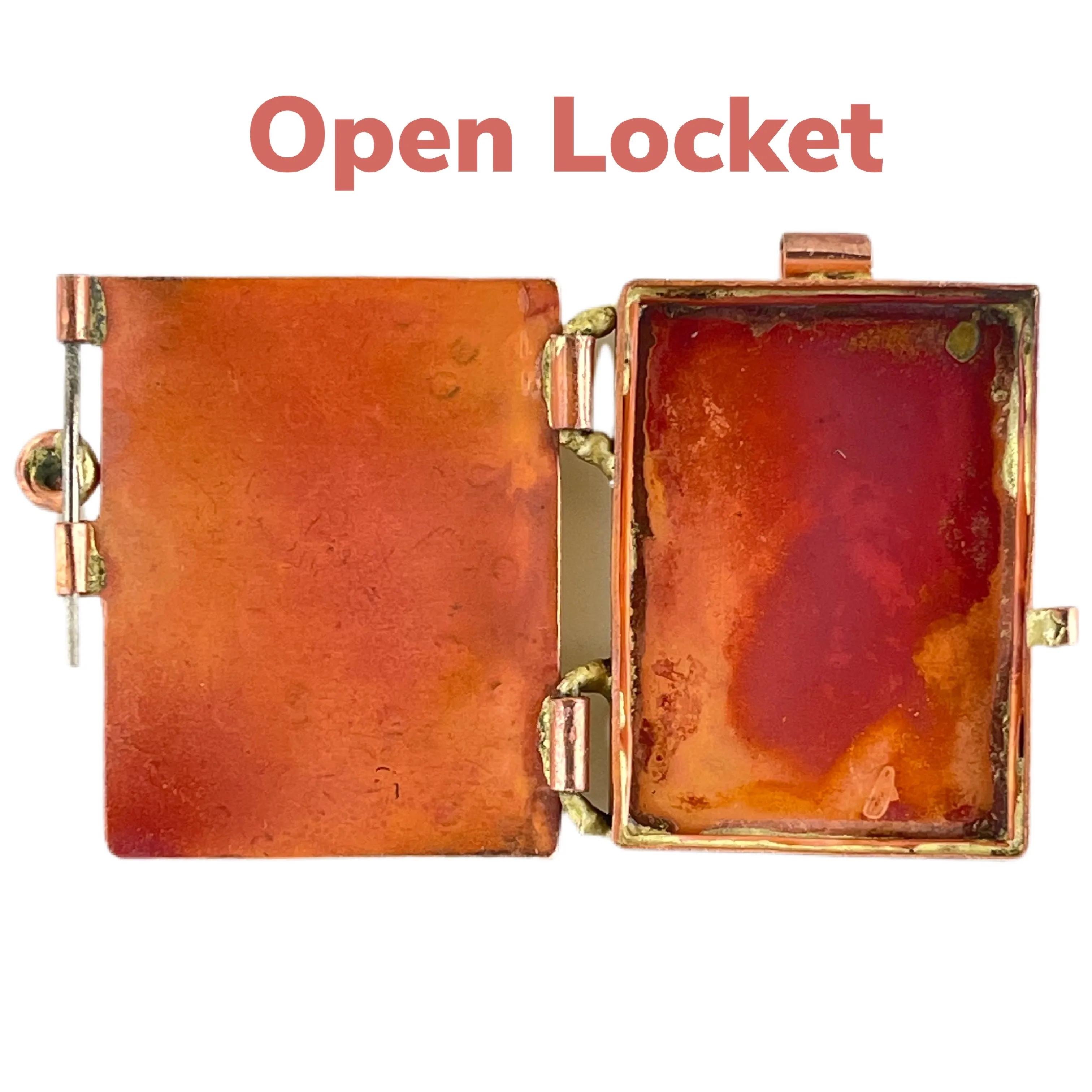 Copper Butterfly Locket  - Pendant for Necklace