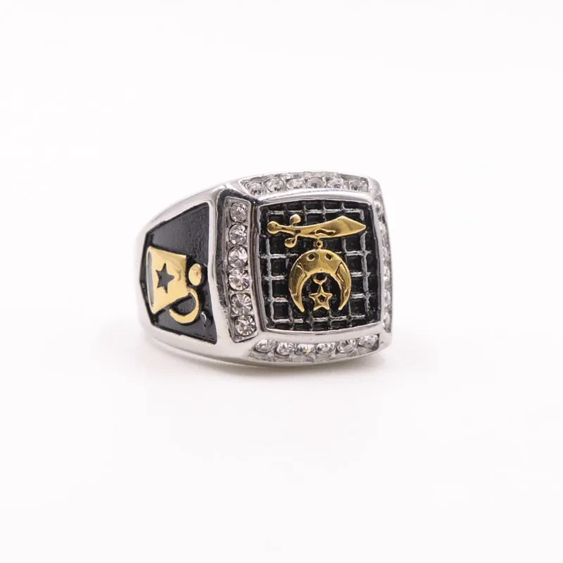 Crescent Moon Camel Masonic Rings for Women