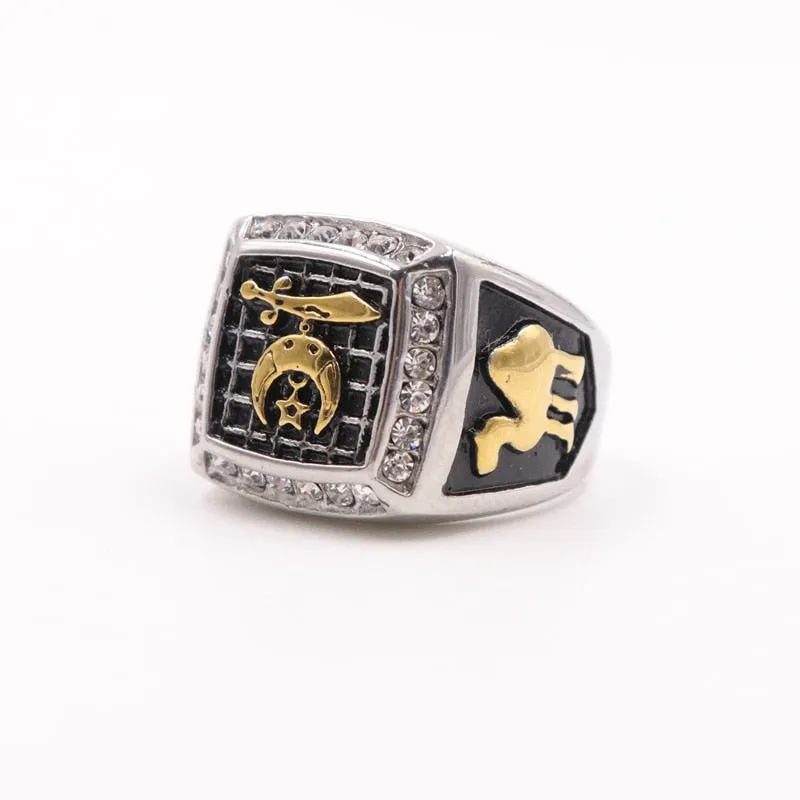 Crescent Moon Camel Masonic Rings for Women