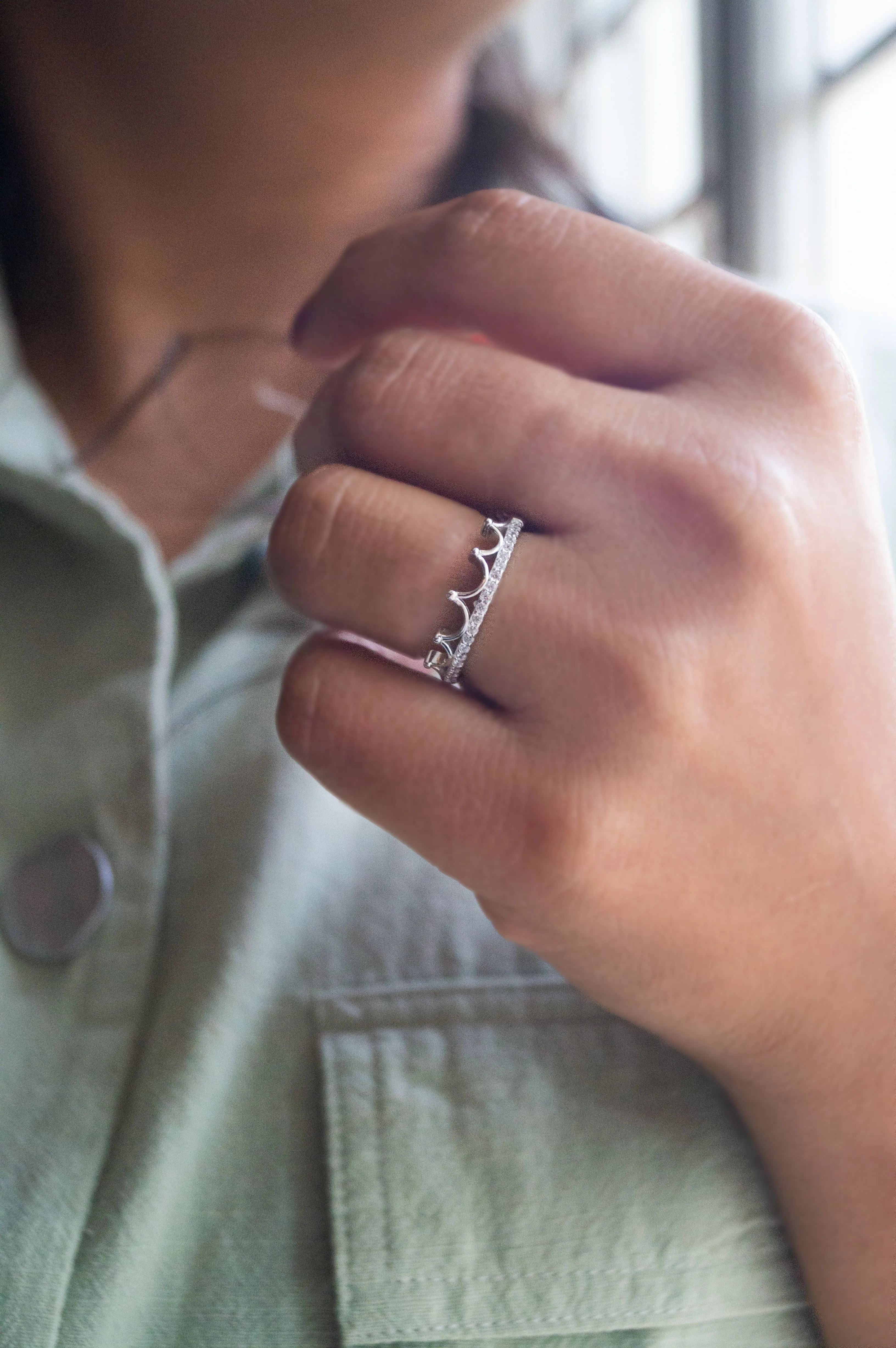 Crown Sterling Silver Ring