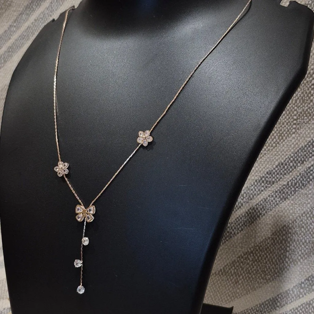 Crystal flowers beaded necklace for her