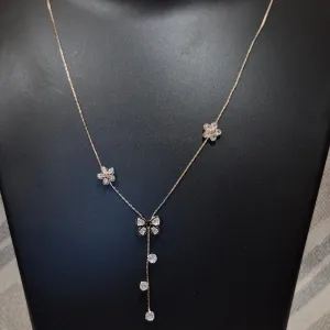Crystal flowers beaded necklace for her