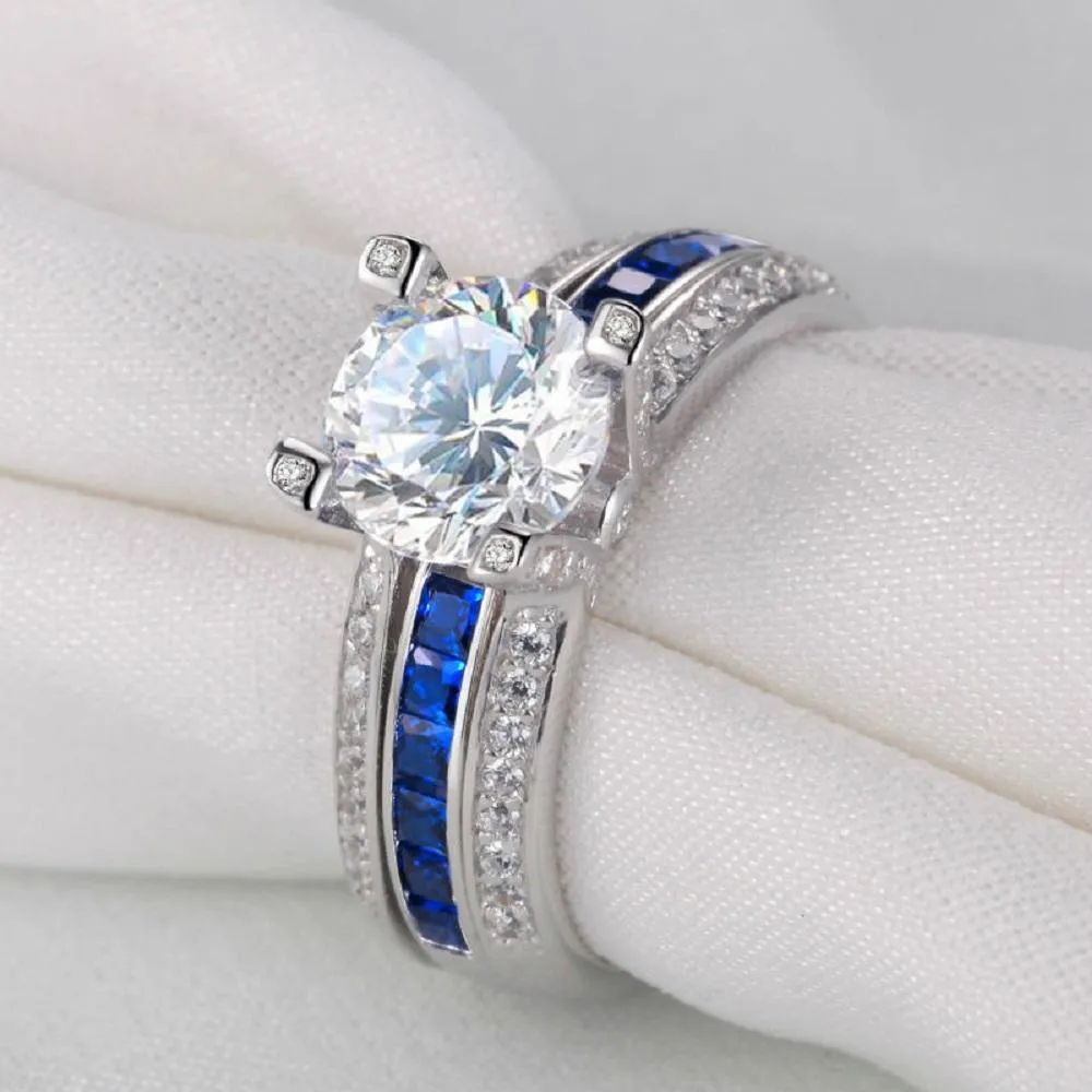 Cubic Zirconia Studded Wedding Ring For Women