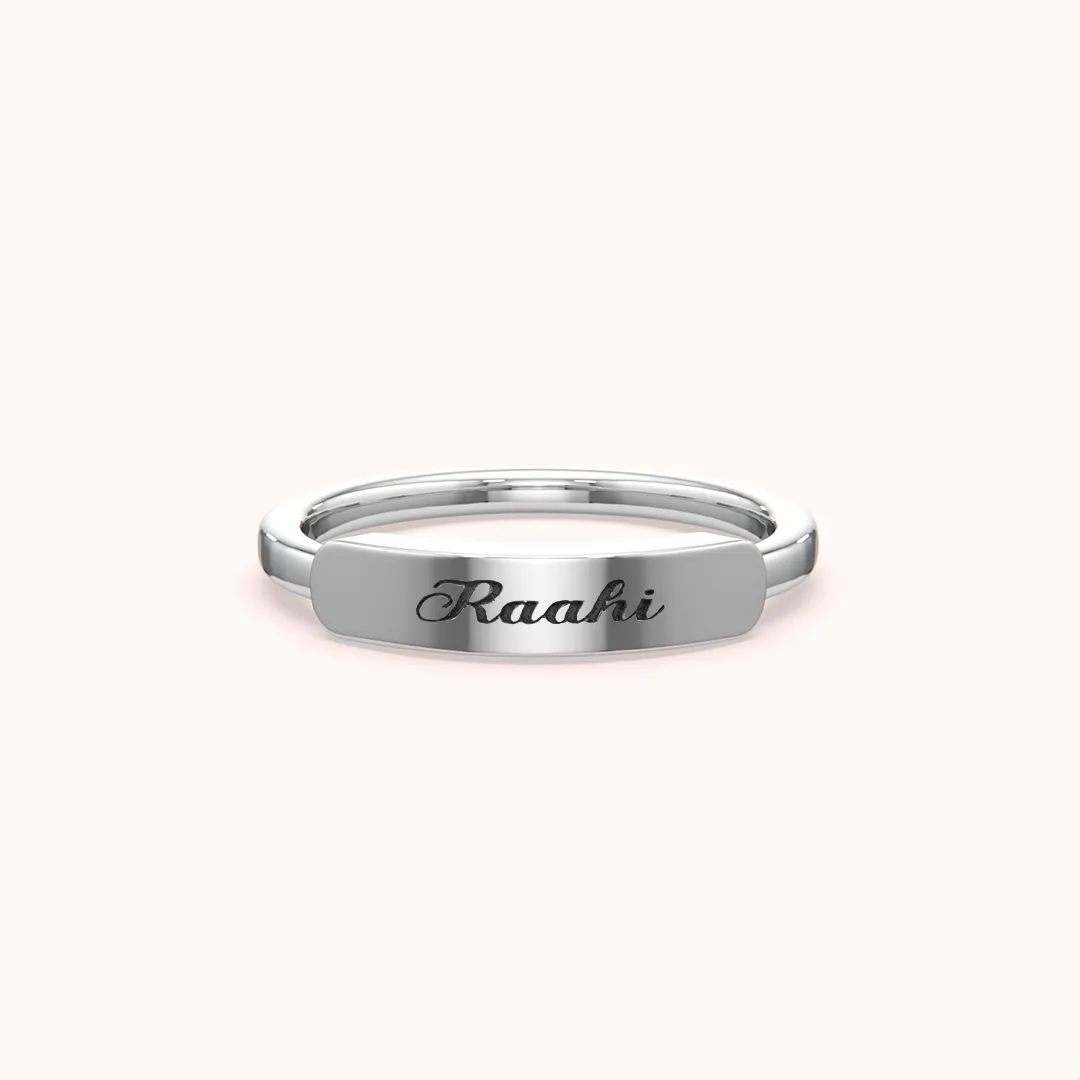 Custom Name Engraved Ring