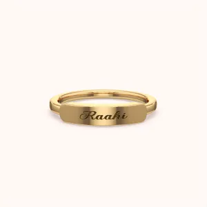 Custom Name Engraved Ring