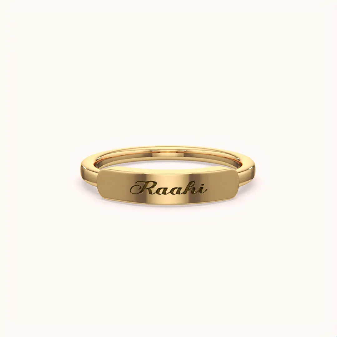 Custom Name Engraved Ring