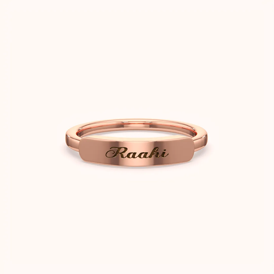 Custom Name Engraved Ring
