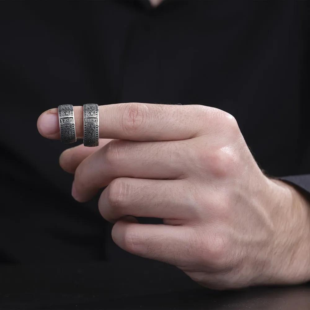 Custom Name Wedding / Engagement Rings for Couple