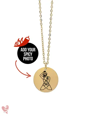 Custom Soulmate© Round Spicy Outline Necklace