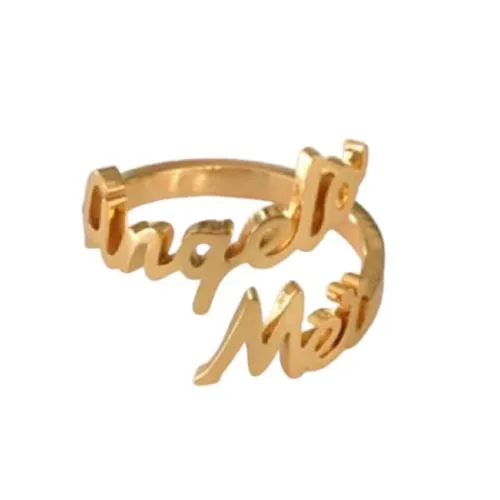 Custom Stainless Steel Personalized Name Lover Ring