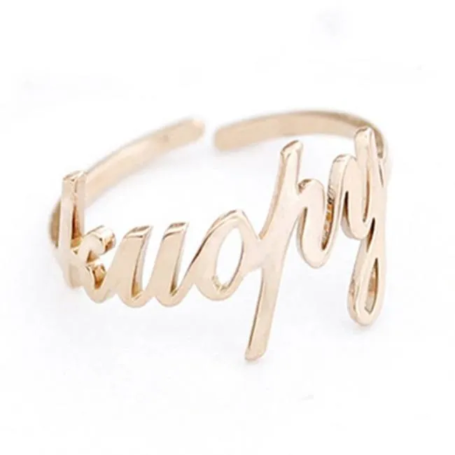 Custom Stainless Steel Personalized Name Lover Ring