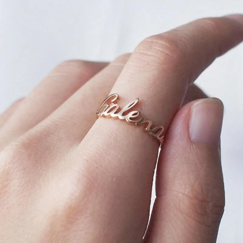 Dainty Custom Personalized Handwriting Signature Rings