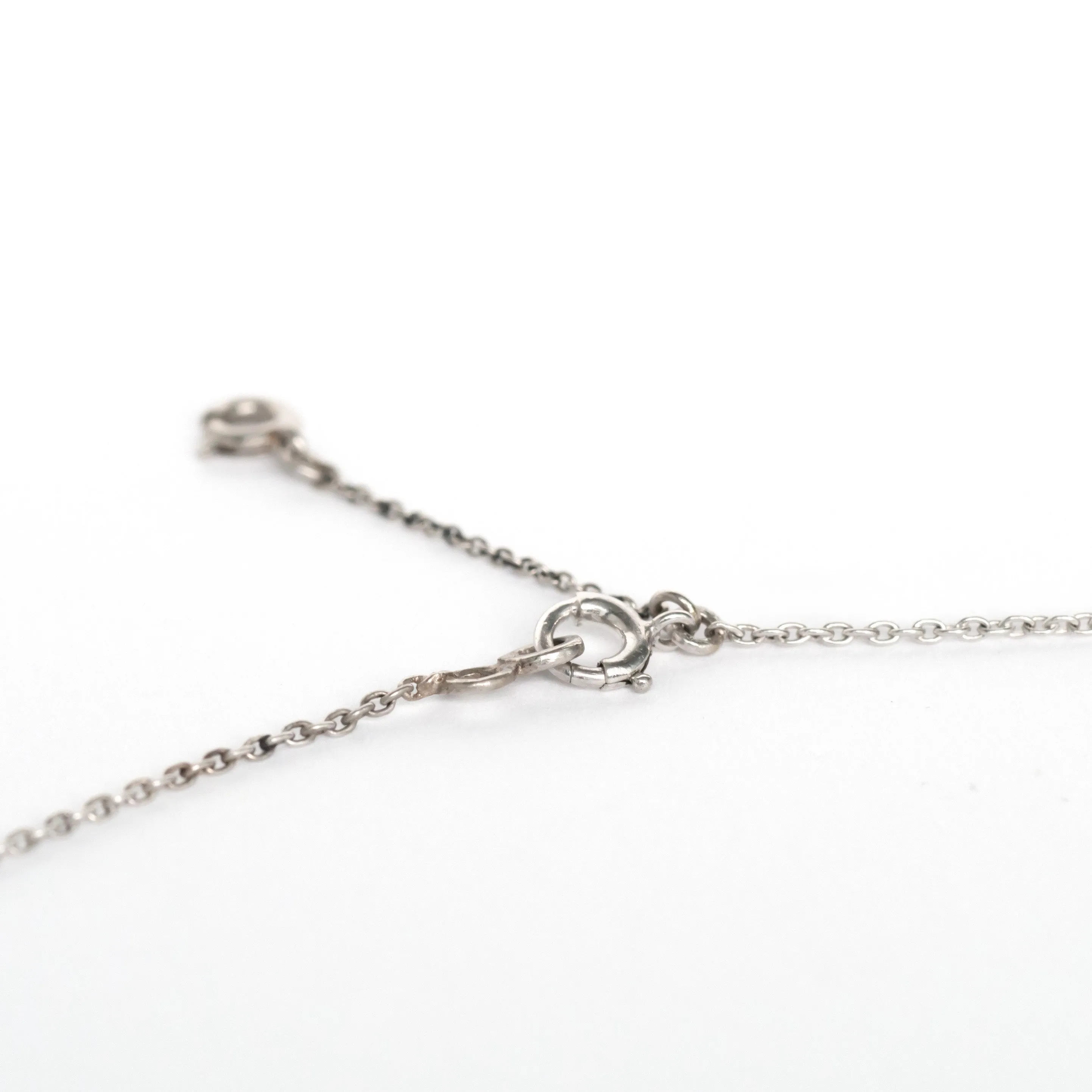 Diamond and Sapphire Platinum Necklace