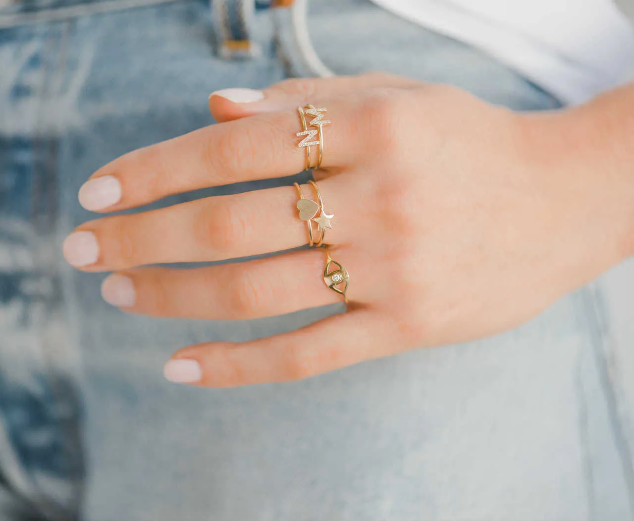 Diamond Initial Ring