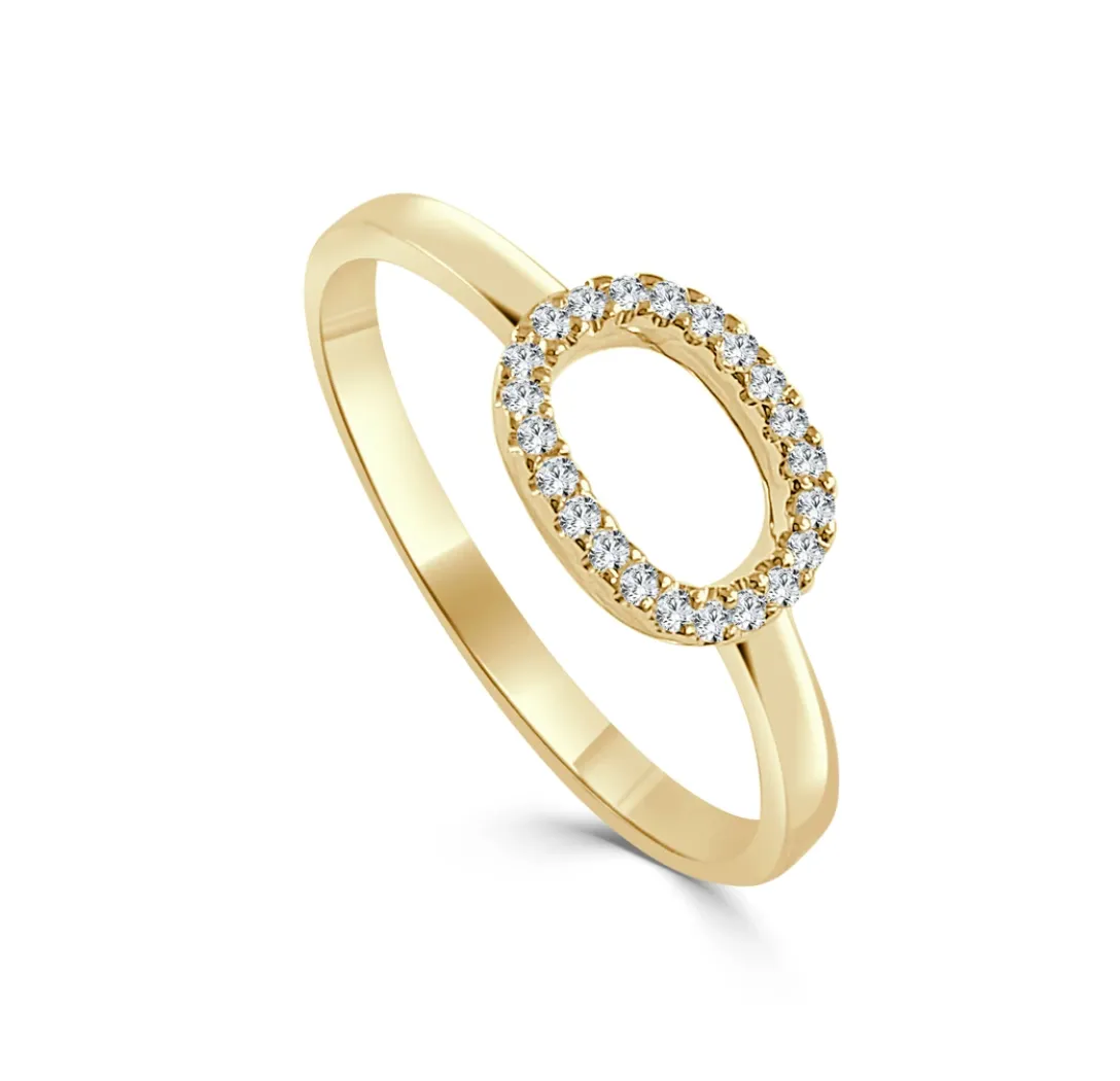 Diamond Initial Stacking Ring