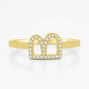 Diamond Initial Stacking Ring