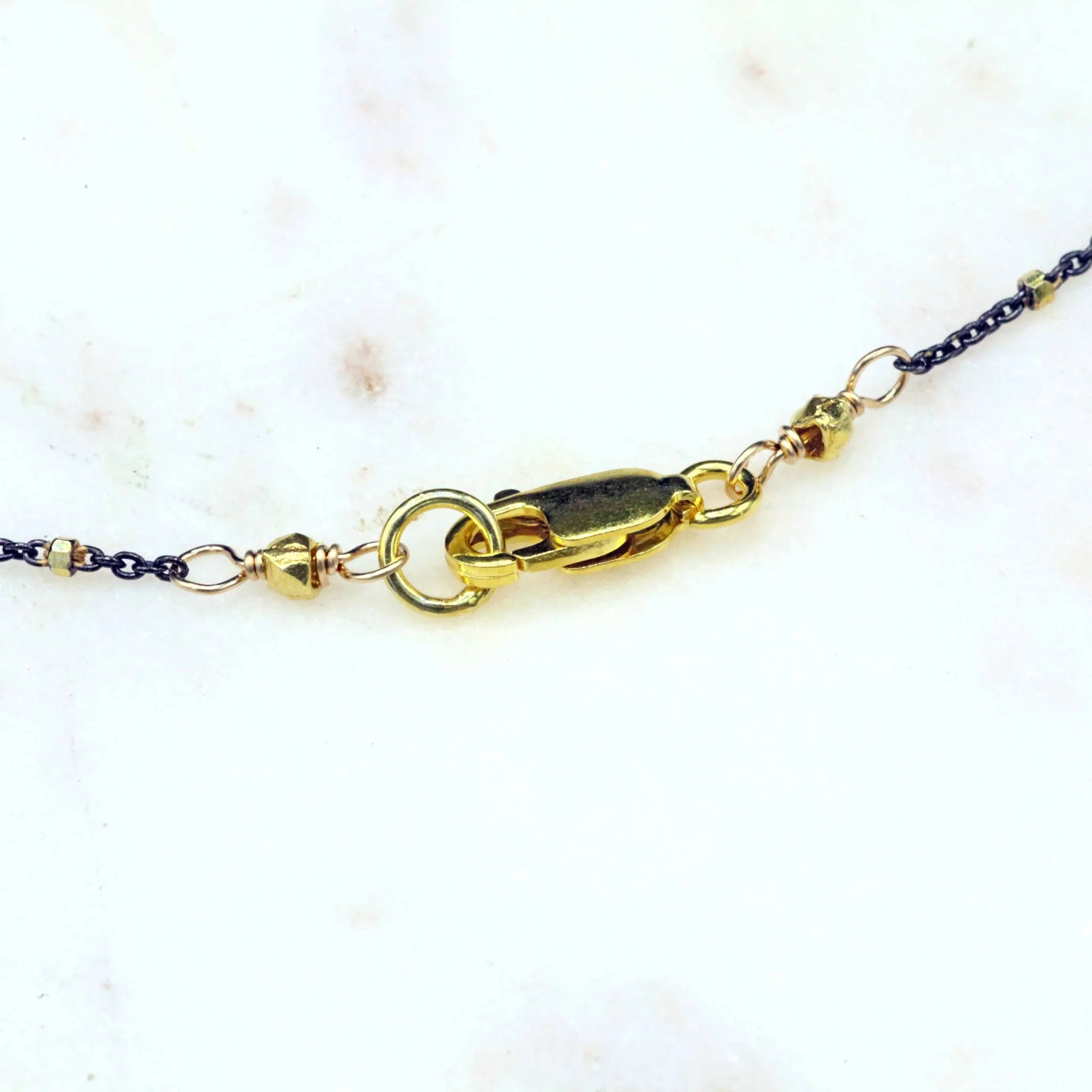Diamond Slice   22k Gold Vermeil Collar Necklace