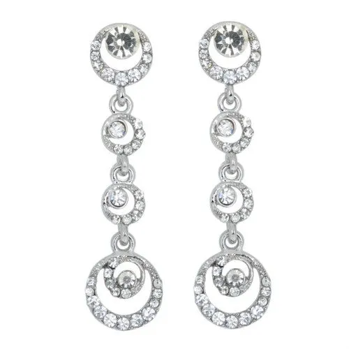 Drop earrings with crystal details